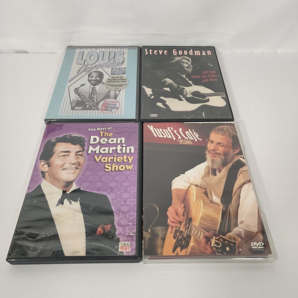 Music & Specialty DVD Lot Dean Martin Steve Goodman Louis‎ Jordan Billy Blanks